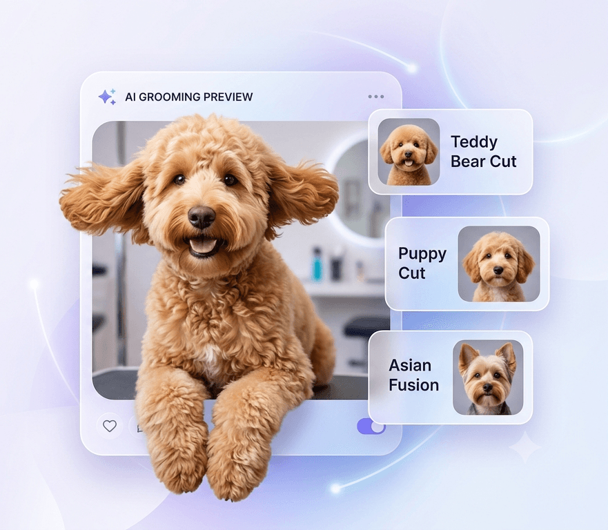 Dog grooming AI style preview